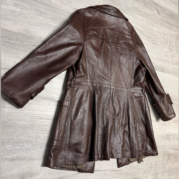 Vintage 90s | Pierre André | Leather Trench - Picture 6 of 11